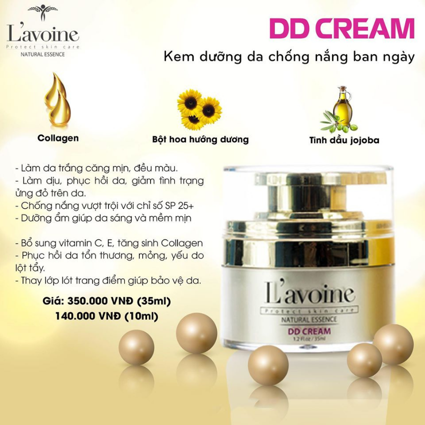 Kem Dưỡng Trắng Ban Ngày Dd Cream Lavoine - 35 Ml - Dưỡng Trắng & Chống Nắng