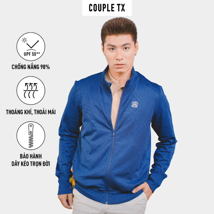 Áo Khoác Chống Nắng Nam COUPLE TX - Áo Khoác Chống Tia UV Thun Xược Sớ Điểm Có 2 Túi Trong Có Nón MO