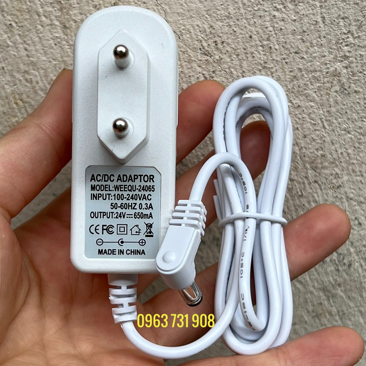 ADAPTER MÁY KHUẾCH TÁN TINH DẦU 24V/05A-0.65A | CỐC SẠC MÁY XÔNG TINH DẦU | NGUỒN