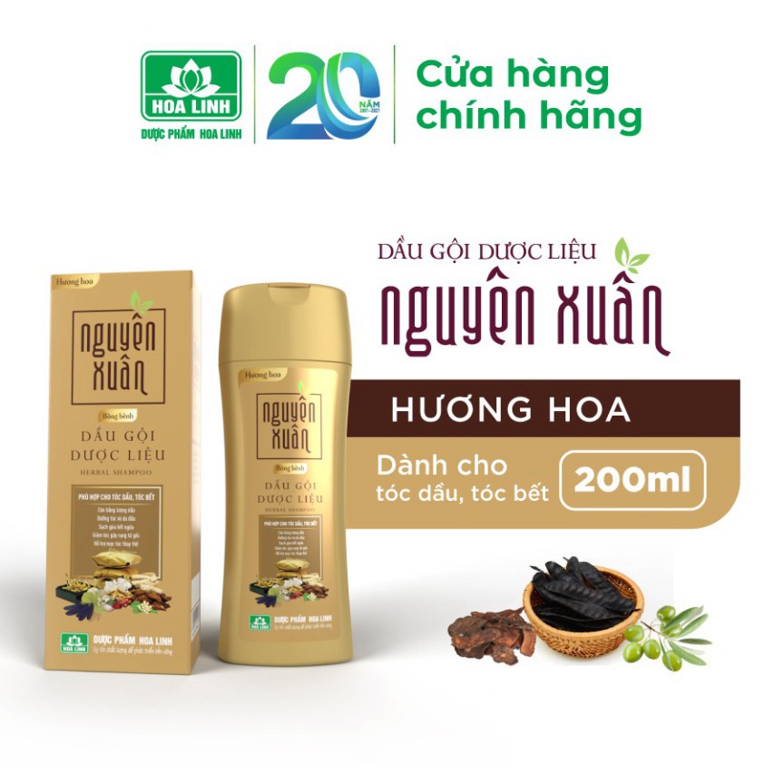 [HCM]✔️SALE KHỦNG✔️ Dầu gội .d.ư.ợ.c. liệu Nguyên Xuân Bồng bềnh 200ml - Ngát hương hoa phù hợp cho da đầu dầu