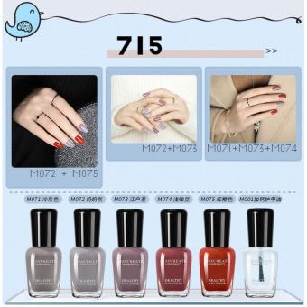 Bộ 06 lọ sơn móng tay màu cao cấp Maycreate ( Mã màu 715 ) + Tặng tuýp kem dưỡng da tay hương thơm  thiên nhiên ( Đơn hàng  mỹ phẩm trên 300k tặng thêm 1 đồng hồ thể thao như quảng cáo )