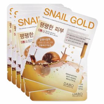 Bộ 10 Miếng Mặt Nạ Giảm Các Vết Thâm Nám Mask Pack Snail Gold Hàn Quốc 23Ml - Hàng Chính Hãng