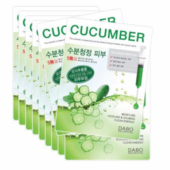 Bộ 10 Miếng Mặt Nạ Làm Trắng Sáng Làn Da Mask Pack Cucumber Hàn Quốc 23Ml - Hàng Chính Hãng