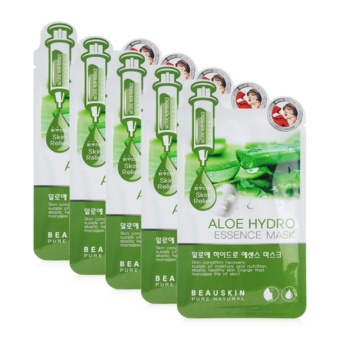 Bộ 5 miếng mặt nạ Phục hồi tình trạng da hư tổn Aloe Hydro Essence Mask Hàn Quốc 20ml – Hàng Chính Hãng