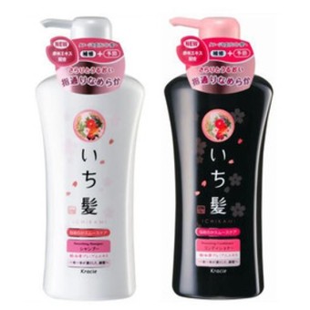 Bộ dầu gội chống rụng tóc Kracie Ichikami cho tóc khô 530ml - Nhật Bản