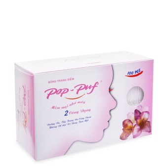 [Hcm]Bông Tẩy Trang Pop - Puf Cotton Pads Tẩy Trang Và Trang Đểm ( 100 Miếng )