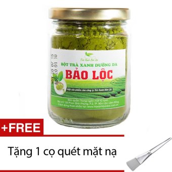 [HCM]Bột trà xanh dưỡng da Bảo Lộc 100g + Tặng 1 cọ quét mặt nạ