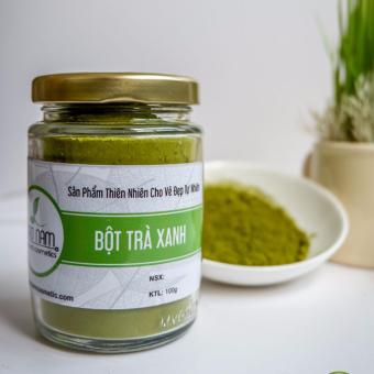 [Hcm]Bột Trà Xanh Nguyên Chất Bảo Lộc 100G - Hỗ Trợ Tim Mạch