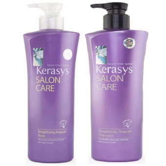 Dầu Gội/Xả Dành Cho Tóc Thẳng Tự Nhiên Kerasys Salon Care Straightening Hàn Quốc 600Ml - Hàng Chính Hãng