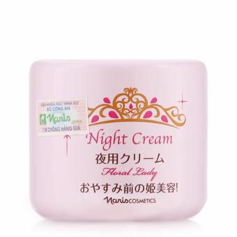 Kem đêm giúp ngăn chặn sản sinh Melanin tái tạo da Naris Floral Lady Night Cream Nhật Bản 49g – Hàng Cao Cấp