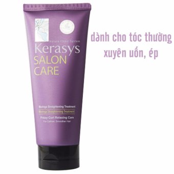 Kem Hấp Dưỡng Tóc Cho Tóc Thường Xuyên Uốn Ép Kerasys Salon Care Straightening Hàn Quốc 200Ml