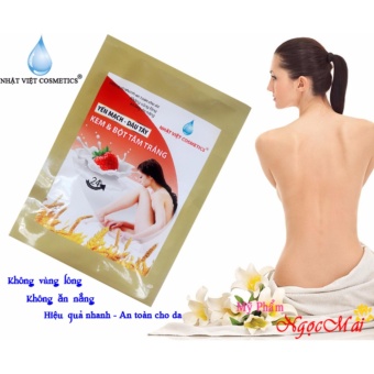[HCM]Kem và Bột tắm trắng Yến mạch – Dâu tây Nhật Việt Cosmetics (150g)