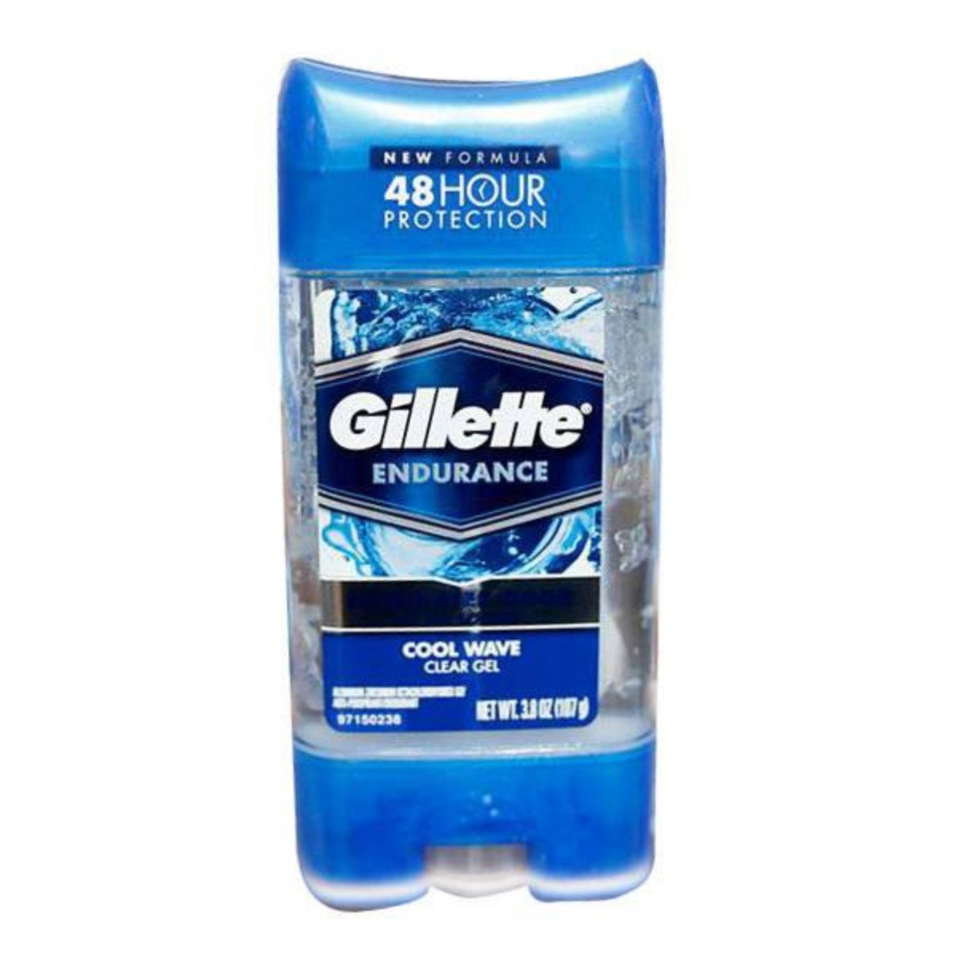 Lăn Khử Mùi Dạng Gel Cho Nam Hương Nồng Nàng Mạnh Mẽ Nam Tính Gillette Endurance Odor Cool Wave Clear Gel 107G (100% From Usa)