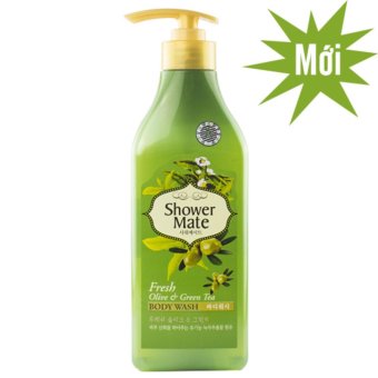 Sữa tắm dạng Gel giảm thiểu quá trình lão hóa da Showermate Olive and Green Tea Hàn Quốc 550ml – Hàng Chính Hãng