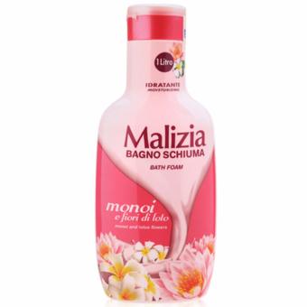 Sữa tắm dưỡng ẩm hoa sứ và sen trắng Malizia Bath Foam Cao cấp Italy 1000ml - Hàng chính hãng