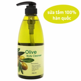 Sữa tắm dưỡng da mềm mịn tinh chất ô liu Welcos Olive Body Cleanse Hàn Quốc 740ml - Hàng Chính Hãng