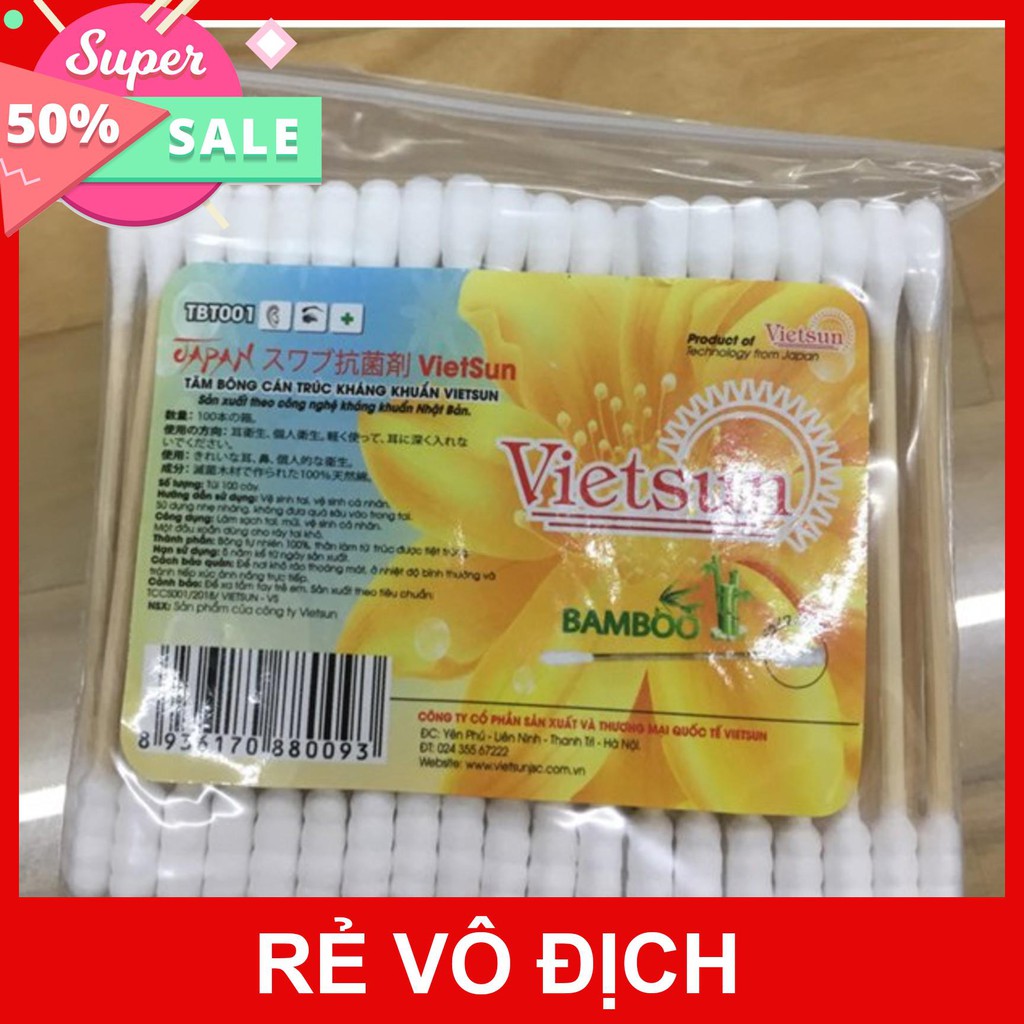 Tăm Bông Gỗ Việt Sun Bamboo