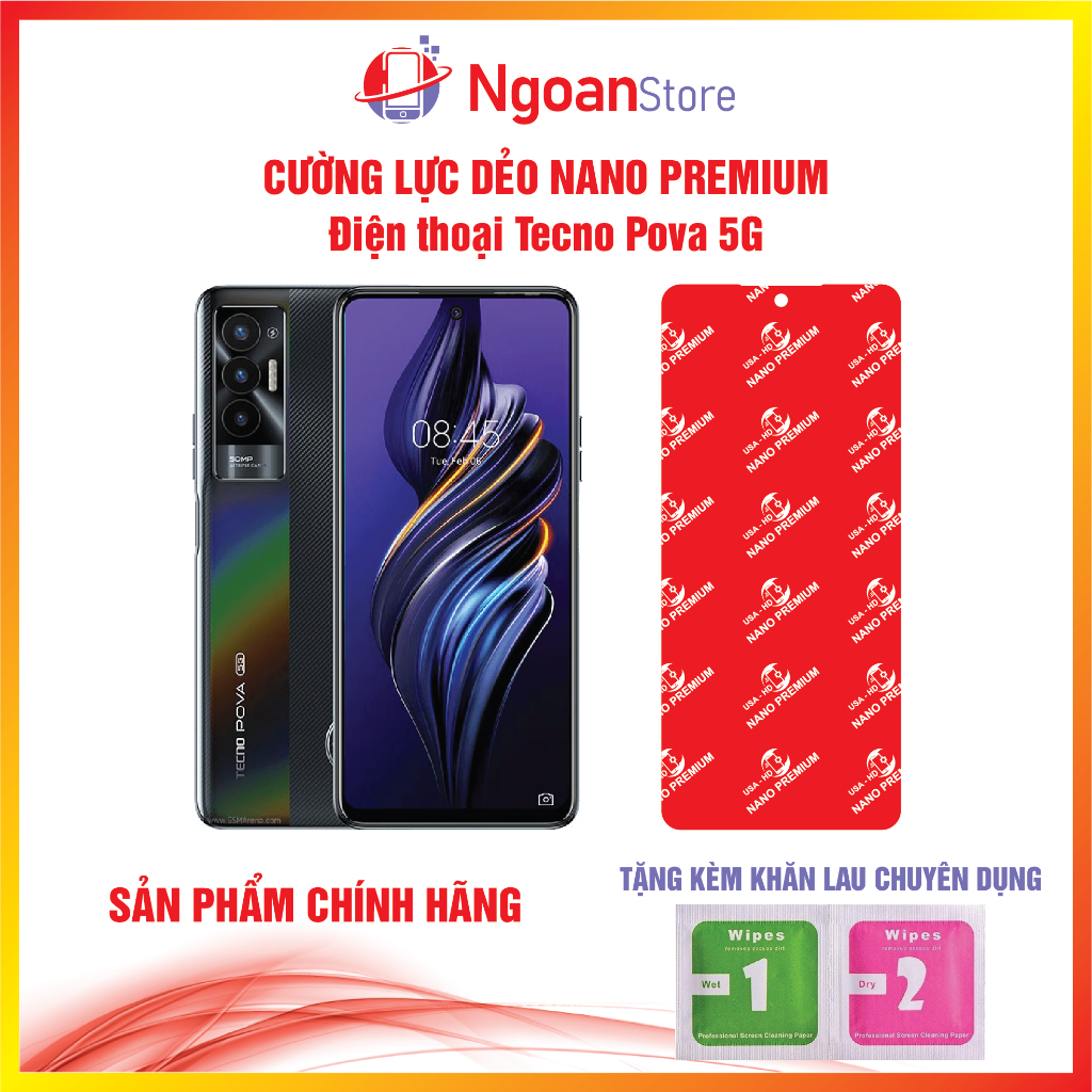 Cường lực dẻo Nano cho điện thoại Tecno Pova 5G - Ngoan Store