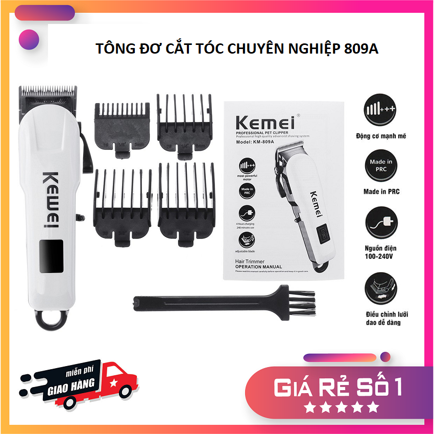 Tông đơ cắt tóc loại tốt tăng đơ hớt tóc trẻ em và người lớn KEMEI KM 809A- BẢO HÀNH 12 THÁNG