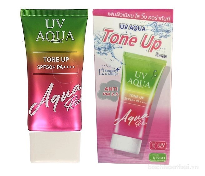 Kem Chốnǥ Nắng Uv Aqua Tone Up + Uv Qua Water Essence Spf50 + Pa ++++ Thái Lan