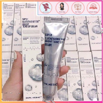 Kem Nâng Tông Trắng Da Sur.medic Super Glutathione 100 Bright Tone Up Cream - Kiểm Nghiệm An Toàn Bộ Y Tế