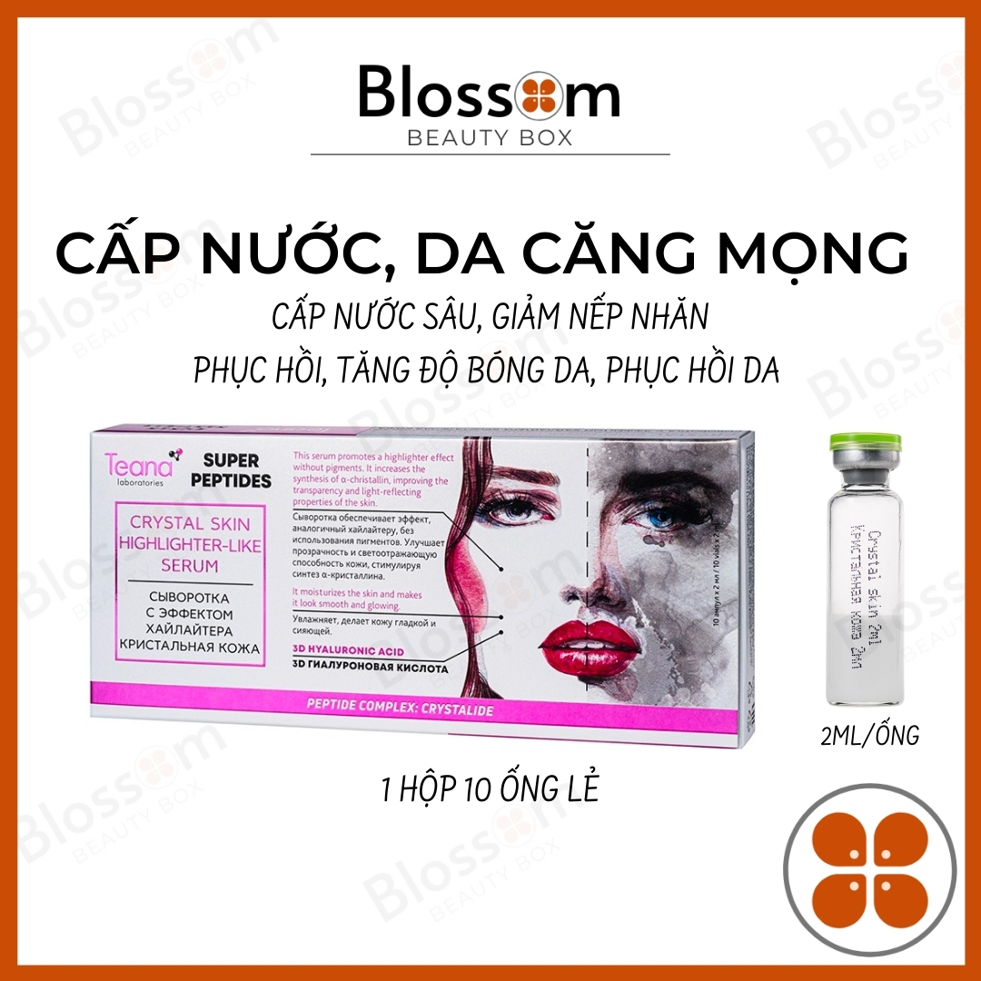 [Hcm]Serum Cấp Nước Dưỡng Ẩm Căng Bóng Da Teana Crystal Skin Super Peptides