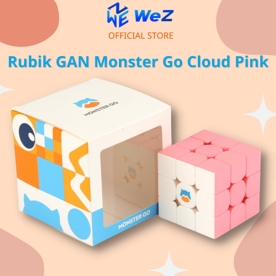 Rubik 3x3 Gan Monster Go Cloud Pink Stickerless Hồng - Đồ Chơi Phát Triển Trí Tuệ Cho Bé - WeZ Toys