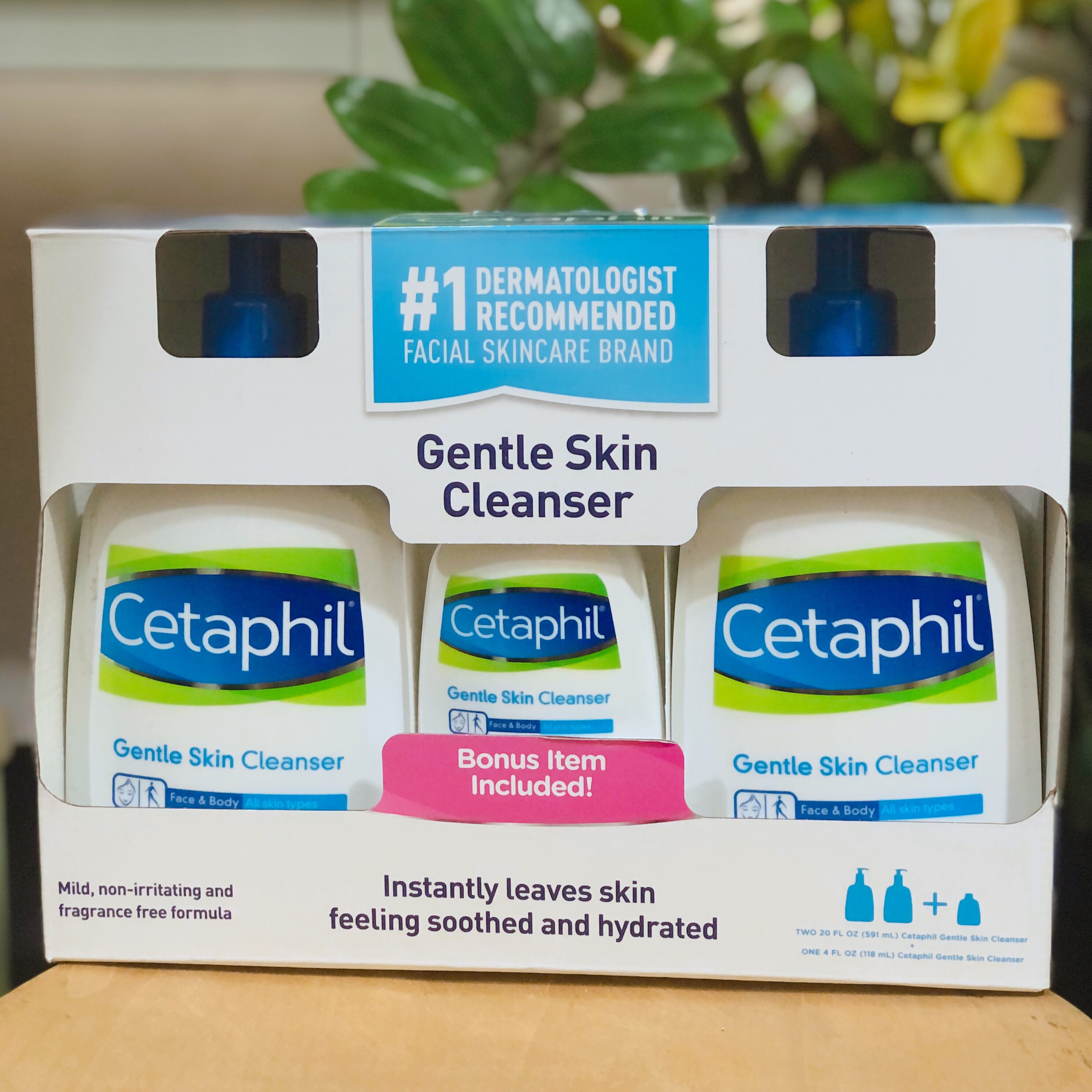 Bộ Sữa Rửa Mặt Cetaphil Gentle Skin Cleanser ( 2 Chai 591Ml + 1 Chai 118Ml) Dùng Cho Tất Cả Mọi Loại Da Cetaphil Gentle Skin Cleanser Cetaphil 3 - Pack