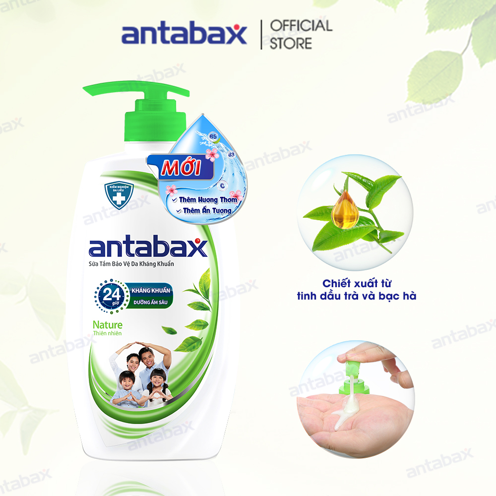 [Hcm]Sữa Tắm Bảo Vệ Da Kháng Khuẩn Antabax Nature Thiên Nhiên 900Ml