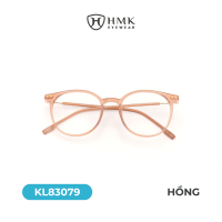Gọng Kính Cận Kim Loại Phối Nhựa Nam Nữ Chính Hãng HMK Eyewear Dáng Bo Tròn Dễ Mang - NKL83079