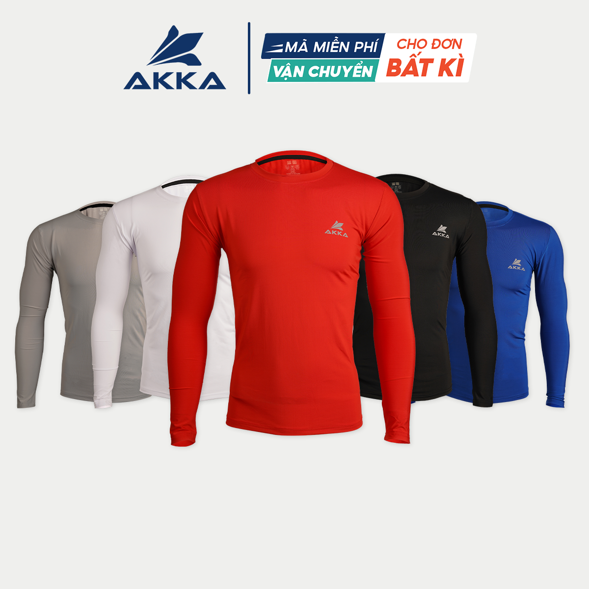 Áo giữ nhiệt áo bó body áo tập gym AKKA thể thao nam