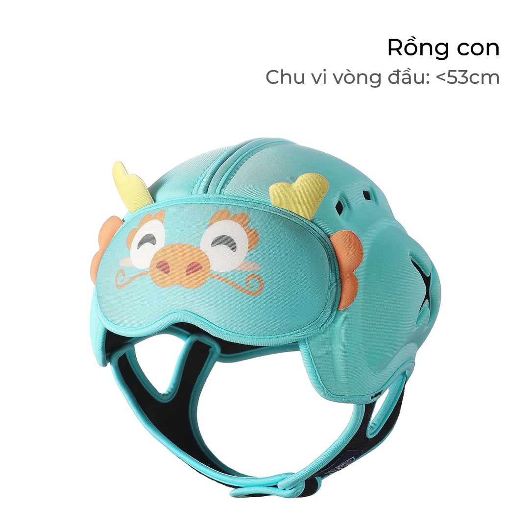 Mũ bảo vệ đầu cho bé Mambobaby 3 lớp lõi EVA dày 10mm thoáng khí chống va đập an toàn