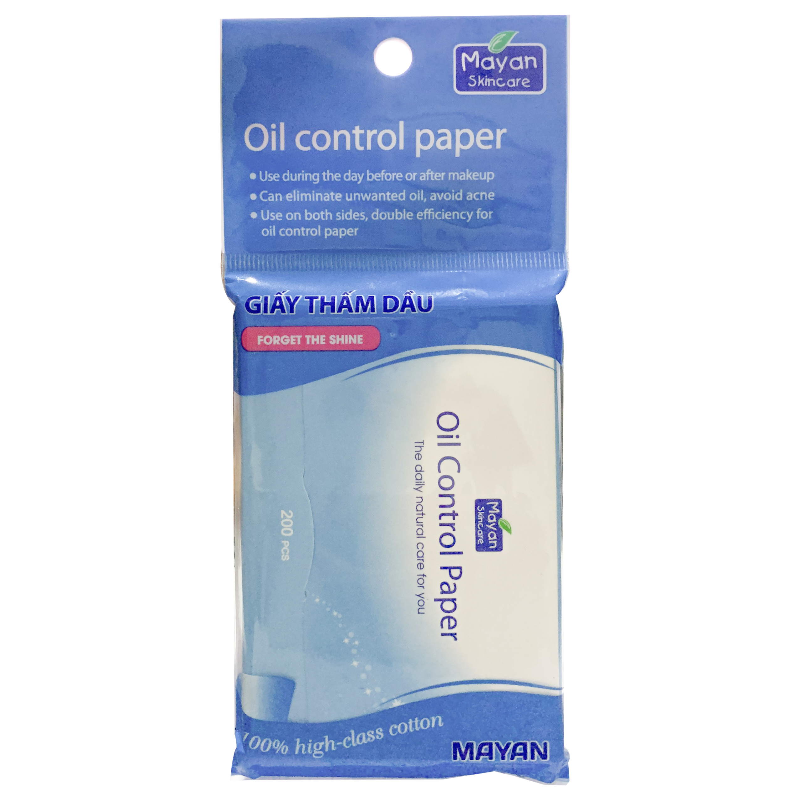 [HCM]Giấy Thấm Dầu Cotton Cao Cấp Mayan Gói 200 Tờ