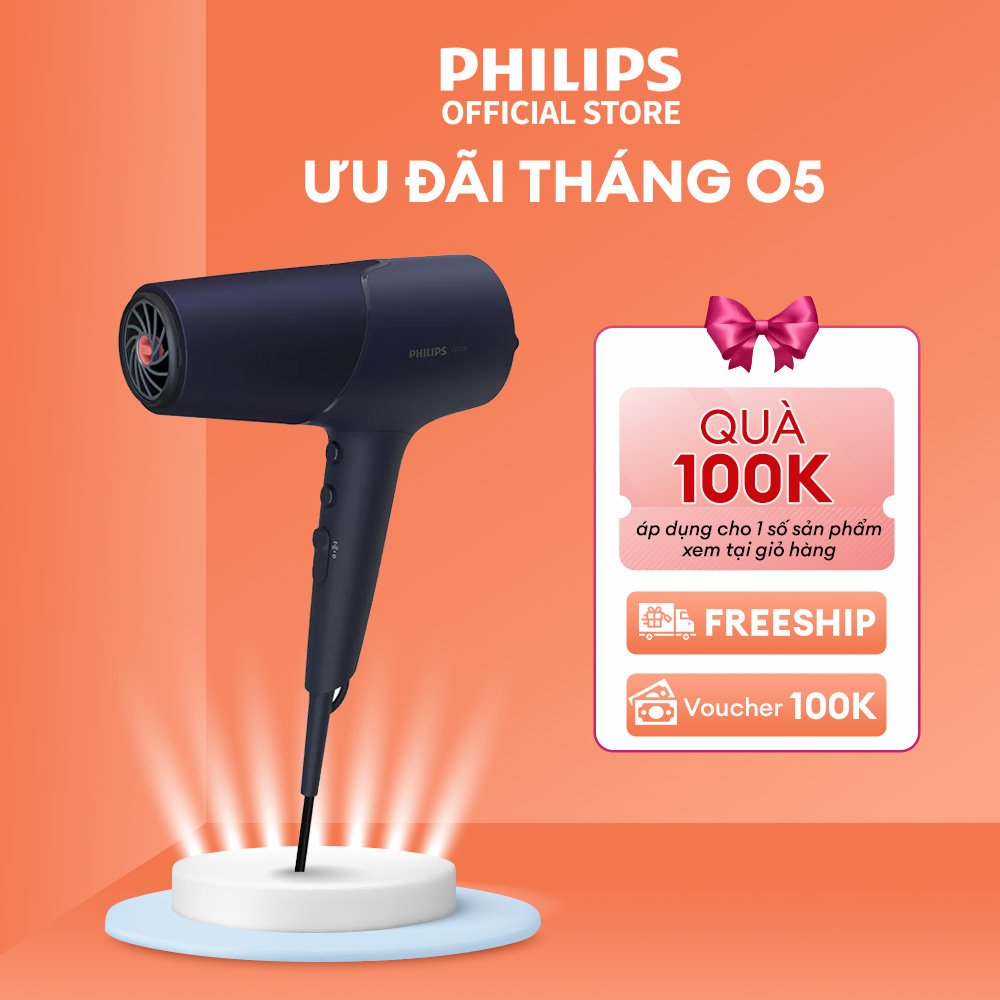 Máy sấy tóc Philips BHD510/00  - Sấy tóc nhanh khô - công suất 2300w - 80 triệu ion chăm sóc tóc - bảo hành 2 năm