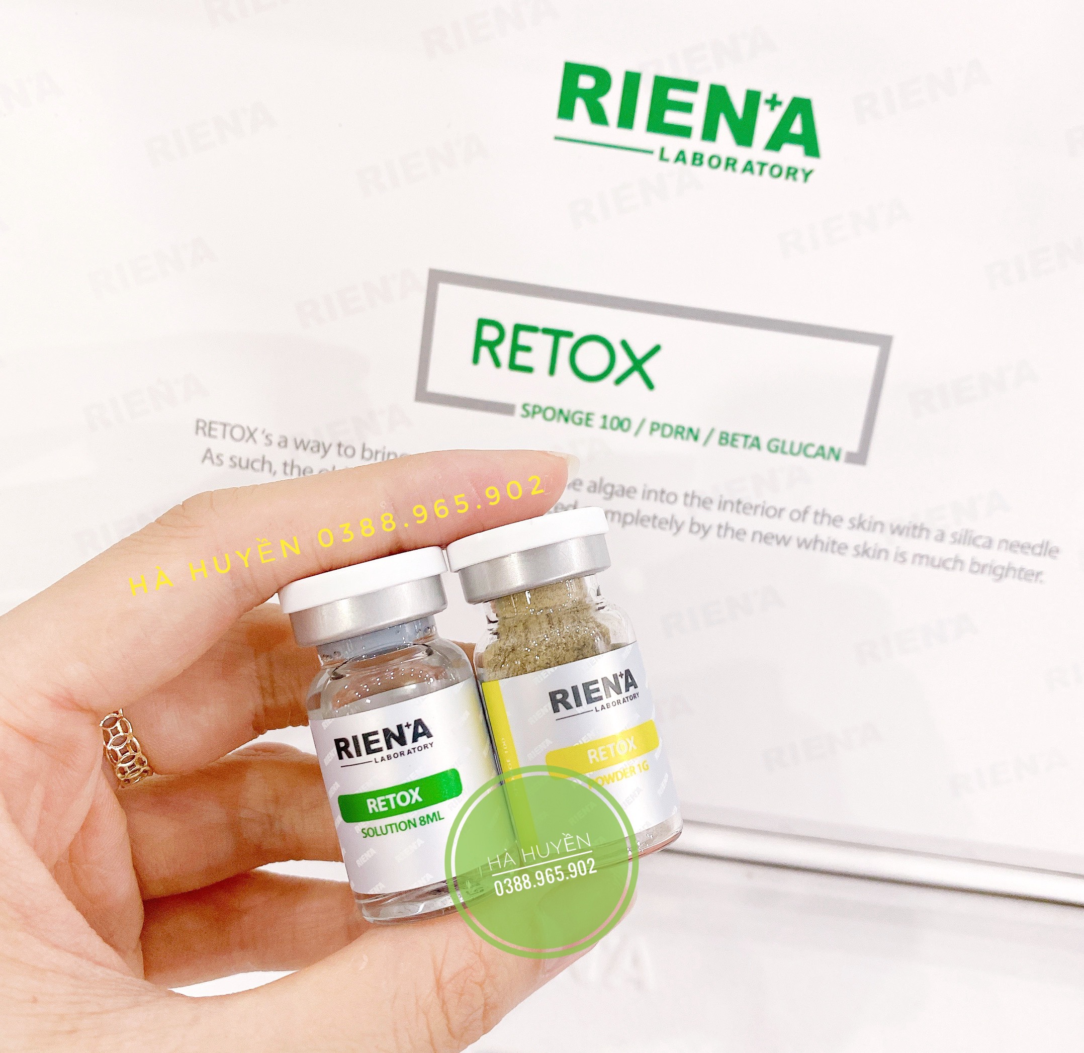 Vi Kim Tảo Biển Retox Riena 8Ml Cải Thiện Các Vấn Đề Về Da