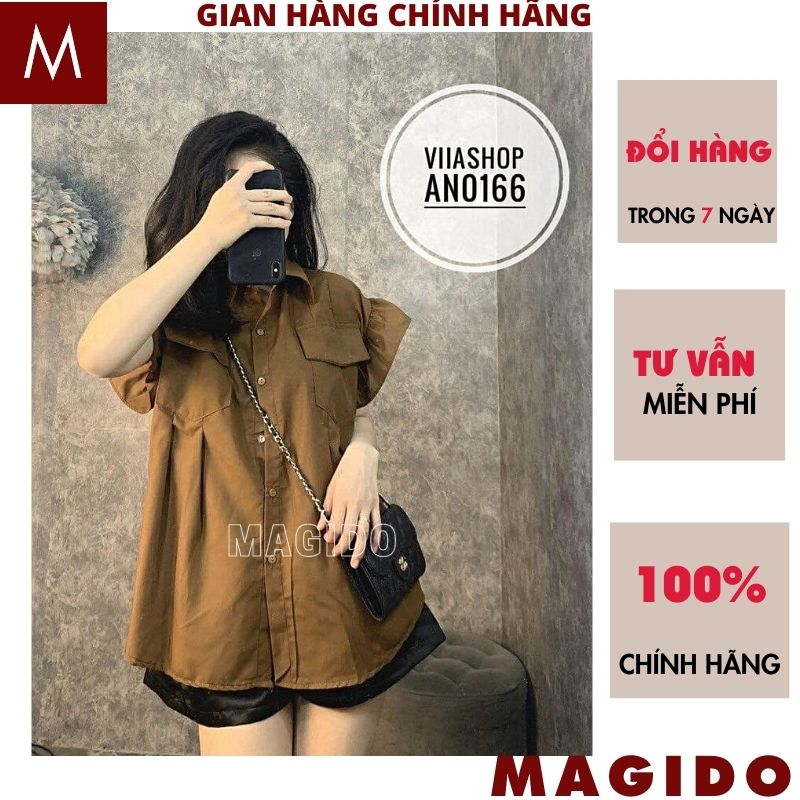 Áo sơ mi cánh tiên kiểu dáng hàn quốc ulzzang tiểu thư bánh bèo dễ thương áo kiểu nữ - MAGIDO