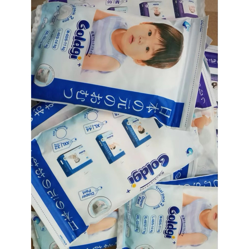 Combo 2 gói dùng thử Goldgi Premium cao cấp mềm mại như nhung siêu khô thoáng chống tràn đủ size cho bé