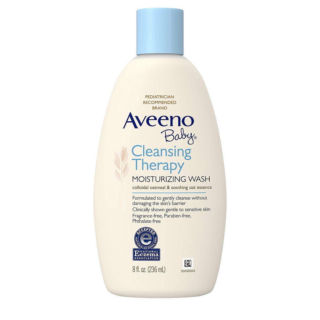 Sữa Tắm Dưỡng Ẩm Cho Trẻ Aveeno Baby Cleansing Therapy Moisturizing Wash Natural Colloidal Oatmeal 236Ml (Mỹ)