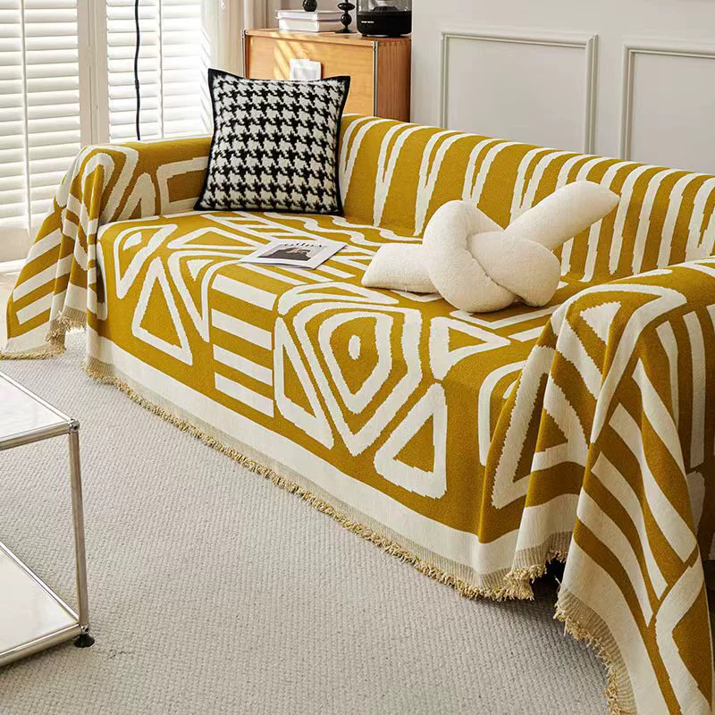 Khăn thảm phủ ghế Sofa Loại họa tiết thổ cẩm Chăn đắp thư giãn Thảm decor cao cấp (Full Size)