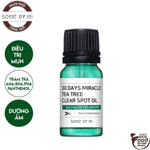 Tinh Dầu Tràm Trà "Thần Kỳ" Some By Mi 30 Days Miracle Tea Tree Clear Spot Oil 10Ml