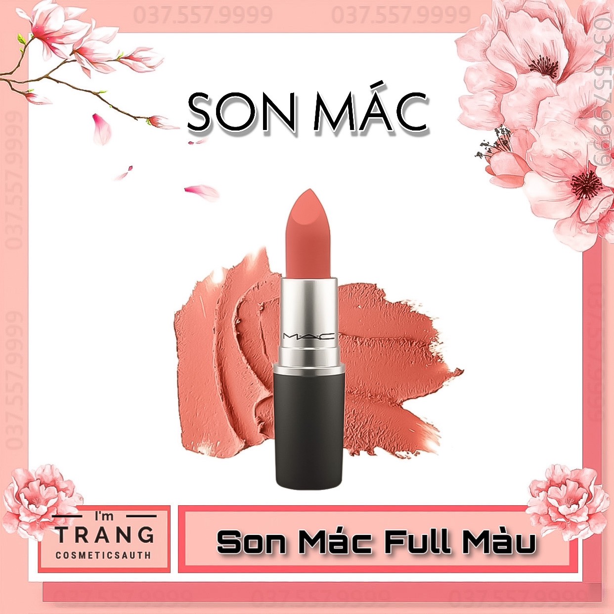 Son Mac Ruby Woo/Devoted To Chili/Lady Danger/Dangerous/Marrakesh Son Môi Full Size 3G Đủ Bill