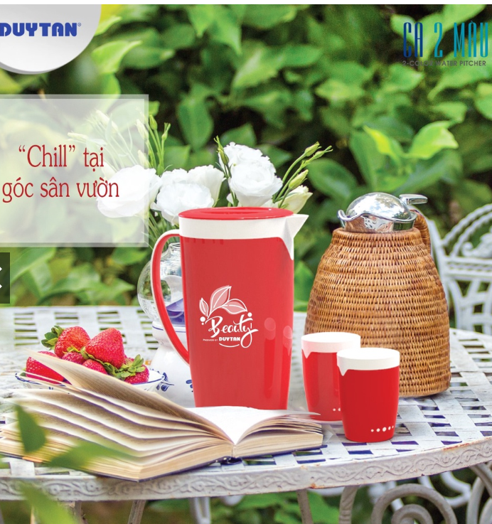 Ca Giữ Nhiệt Quai Cao 2 Màu Nhựa Duy Tân 2 Lit Cao Cấp