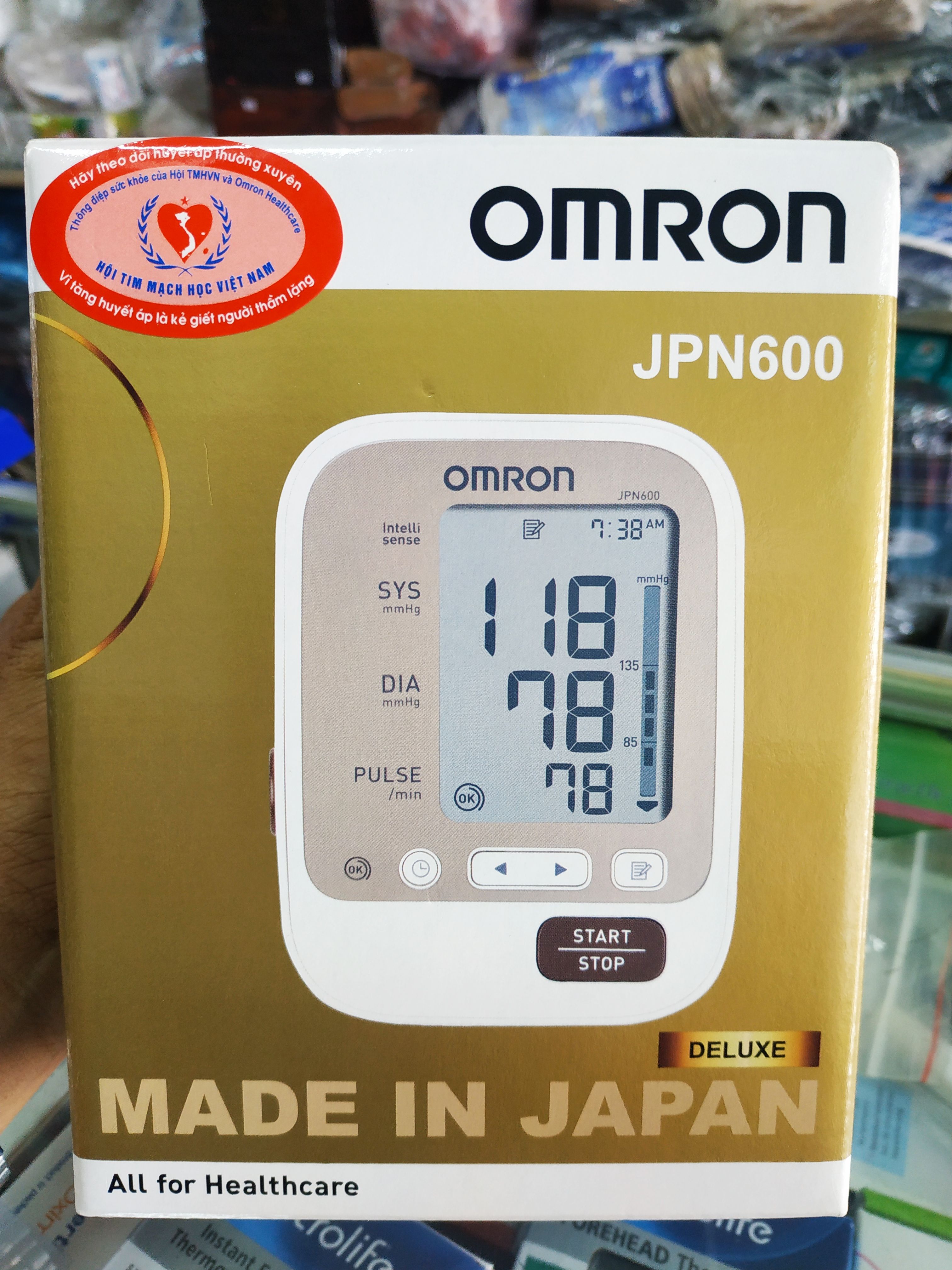 MÁY ĐO HUYẾT ÁP BẮP TAY TỰ ĐỘNG OMRON JPN600