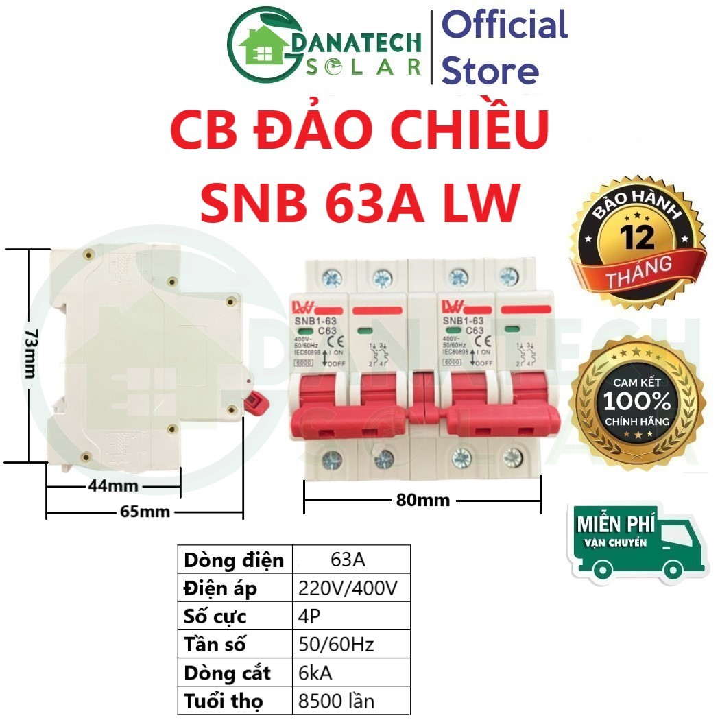 Aptomat đảo chiều 1 pha 3 pha chính hãng LW | Cầu dao đảo chiều chất lượng cao