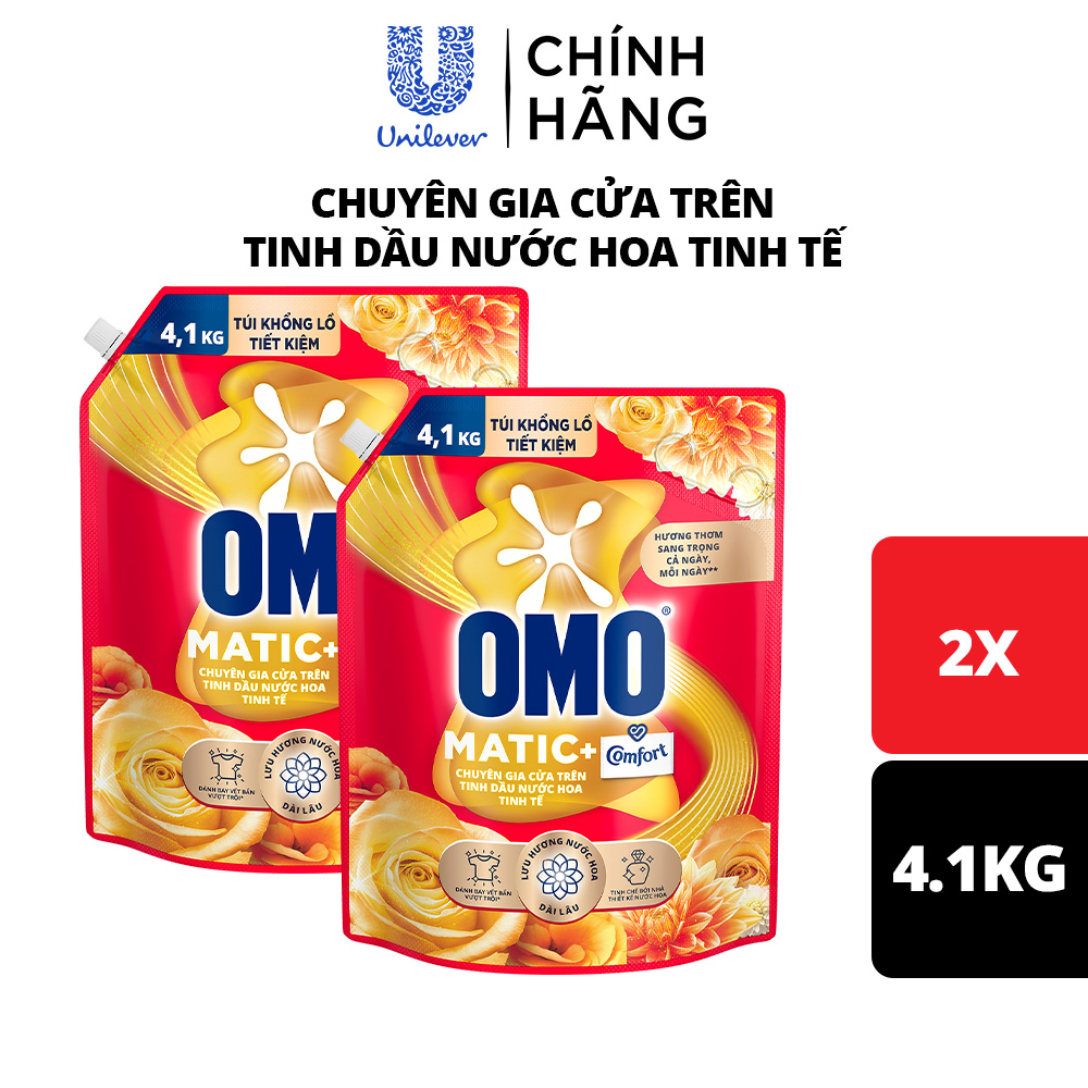 (Livestream) - Combo 2 túi nước giặt OMO Matic cửa trên 4.1kg/túi