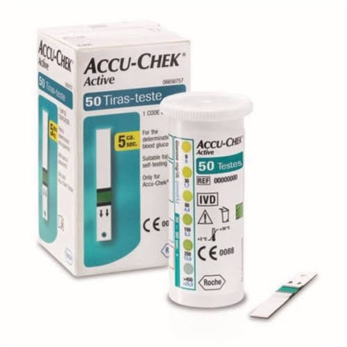 50 Que Thử Đường Huyết Accucheck Active