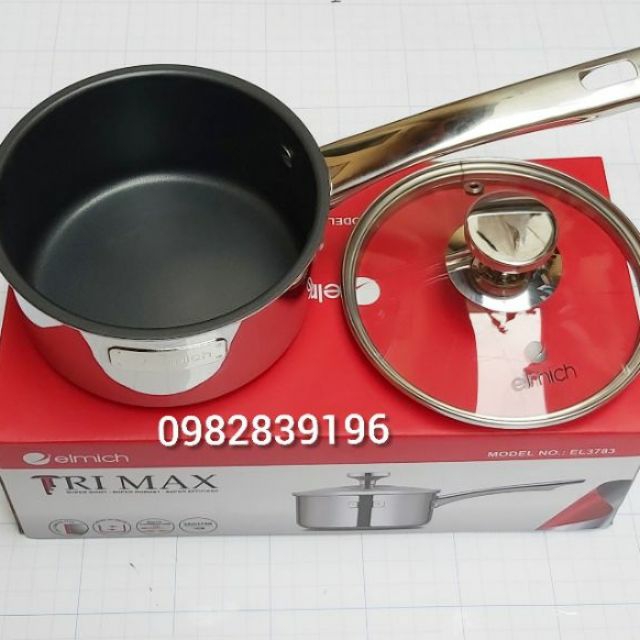 QUÁNH INOX ELMICH TRIMAX CHỐNG DÍNH 14CM QUÁNH INOX ELMICH 3783 ĐÁY LIỀN CHỐNG DÍNH CAO CẤP