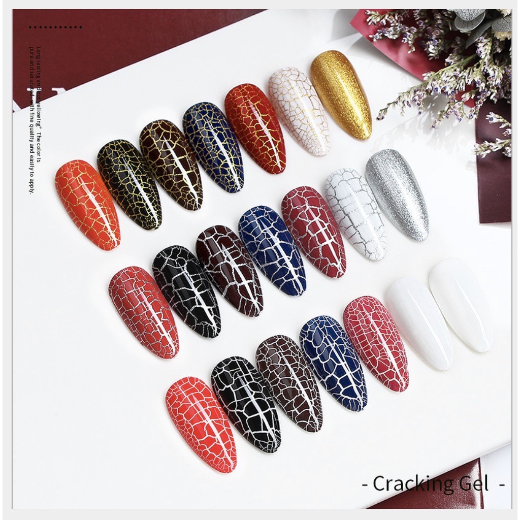 [HCM]Sơn Gel Nứt AS Mã CR 15ml ( Trượt ảnh nền ngang qua xem hướng dẫn làm)