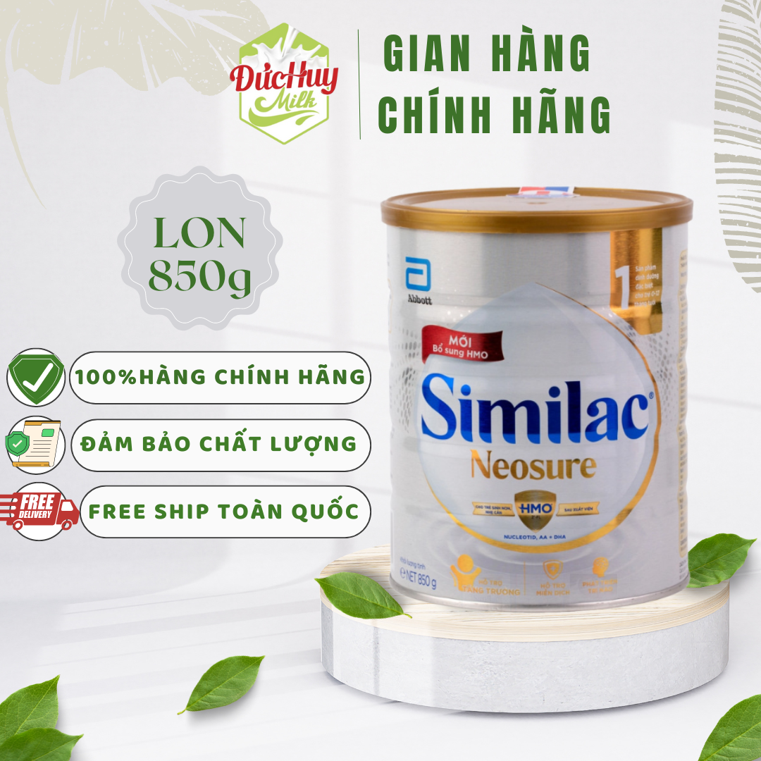 Sữa bột Similac Neosure cho trẻ sinh non nhẹ cân (0-12 tháng) lon 850g