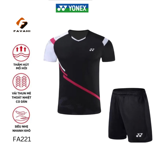 Áo cầu lông quần cầu lông Yonex FA221 chuyên nghiệp mới nhất sử dụng tập luyện và thi đấu cầu lông FAVAHI SPORT